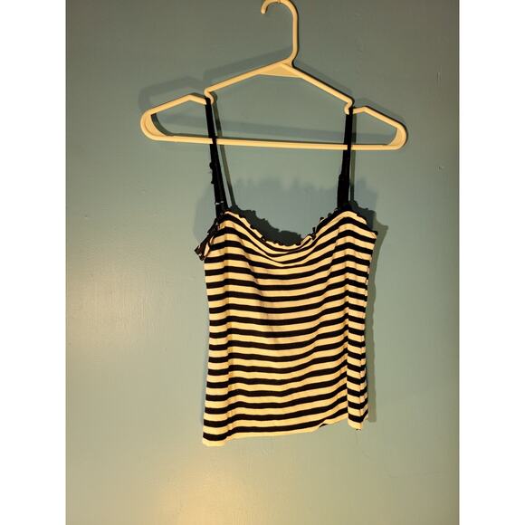 Heart & Hips Womens Black and White Striped Tank Top Size M - Picture 1 of 6